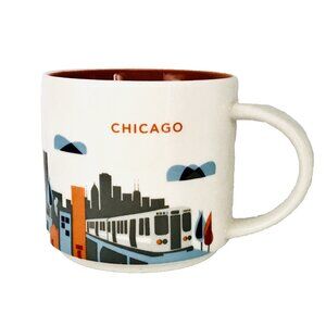 Starbucks Chicago You Are Here Coffee Mug 16 Oz 2014 Collector Series Illinois